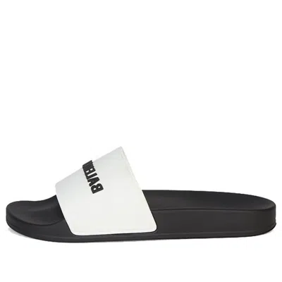 BALENCIAGA BALENCIAGA POOL SLIDES 'WHITE BLACK'