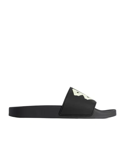 Balenciaga Men Logo Pool Slides In Black