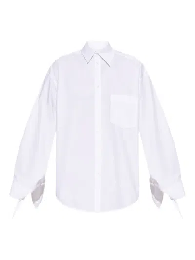 Balenciaga Poplin Shirt In White