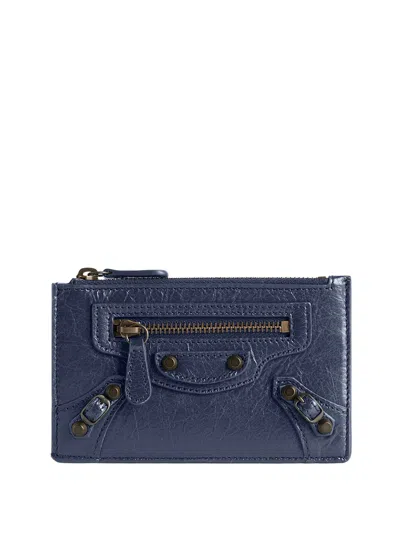 Balenciaga Le City Long Coin And Card Holder In Blue