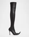 Balenciaga 110mm Alaska Over-the-knee Boots In Black