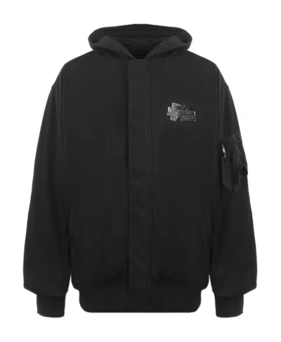 Balenciaga Presidential Campaign Bomber Jacket In Black