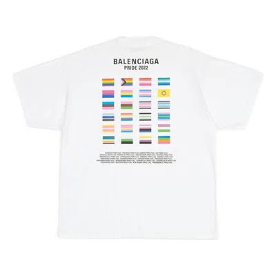 Balenciaga Pride 22 Oversized Cotton T-shirt 'white Black'