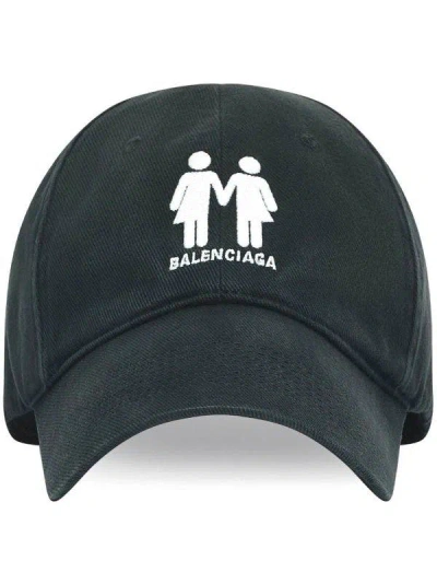 Pre-owned Balenciaga Pride Hat In Black