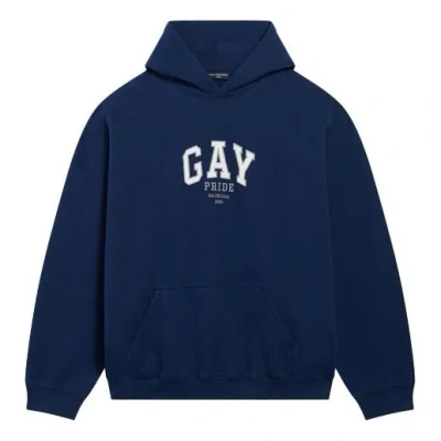 Balenciaga Pride Hoodie Boxy Fit 'navy'