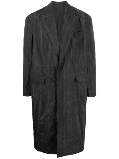 BALENCIAGA PRINCE OF WALES CHECK TRENCH COAT
