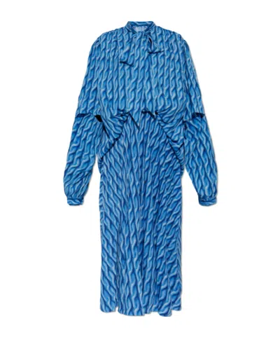 BALENCIAGA BALENCIAGA PATTERN TIE-DETAILED DRESS