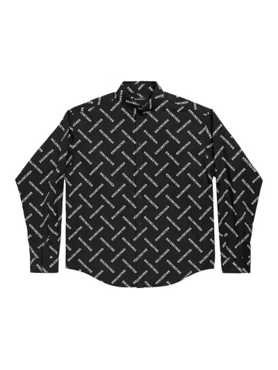 Balenciaga Print Shirt In Black