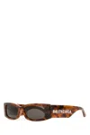 Balenciaga Printed Acetate Max Rectangle Sunglasses