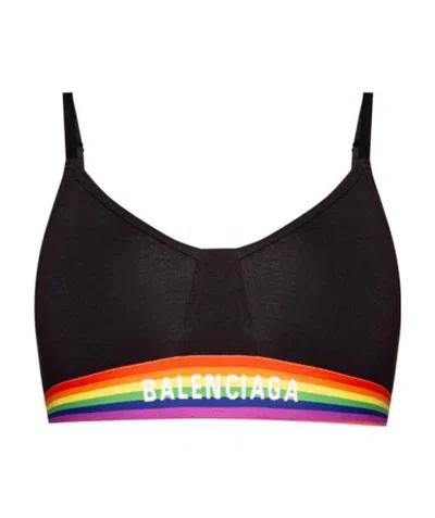 Balenciaga Printed Bra In Black