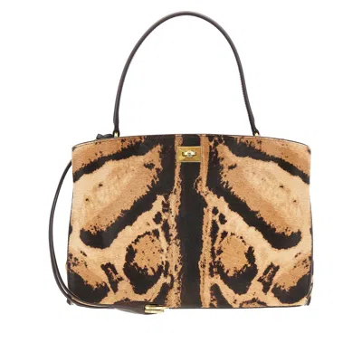 Balenciaga Printed Calfhair Small 'rodeo' Bag In Brown