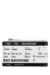 Balenciaga Men Printed Canvas Carta Di Imbarco Passport Card Holder In White