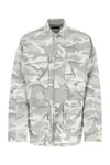 Balenciaga Men Printed Cotton Shirt In Camouflage