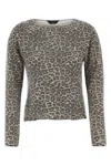 Balenciaga Distressed Leopard-print Jersey Sweater In Brown