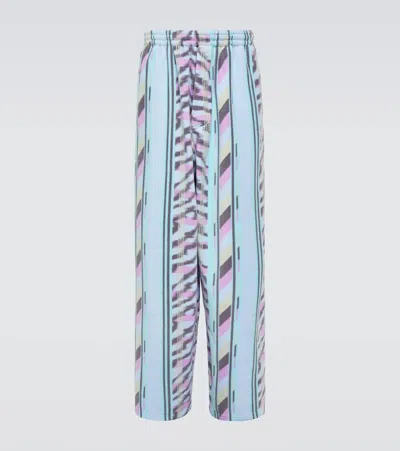 Balenciaga Printed Fleece Sweatpants In Multicoloured