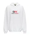 Balenciaga Printed Hooded Sweater In White