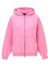 Balenciaga Printed Hoodie Sweatshirt In Pink