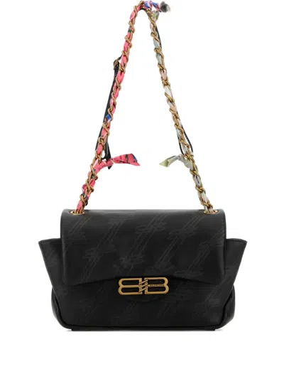 BALENCIAGA PRINTED LEATHER DARLING SHOULDER BAG