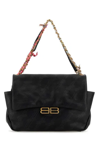 Balenciaga Printed Leather Medium Darling Shoulder Bag In Black