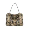 Balenciaga Medium Rodeo Python Print Leather Top Handle Bag