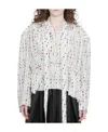 Balenciaga Printed Long-sleeved Blouse In White