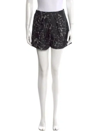 Pre-owned Balenciaga Printed Mini Shorts In Black