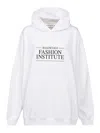Balenciaga Logo Fashion Institute Oversized Hoodie In White