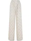 Balenciaga Printed Palazzo Pants In Neutrals