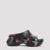 Balenciaga Floral Pattern Rubber Pool Slide Sandals In Floral Falling Black