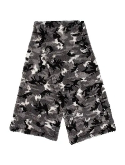 Pre-owned Balenciaga Printed Scarf In Gray