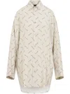 Balenciaga Beige Viscose Shirt In Neutrals