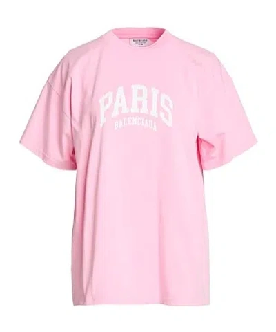 Balenciaga Printed Shortsleeve Tshirt In Pink