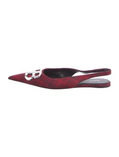 Pre-owned Balenciaga Printed Slingback Flats In Multi