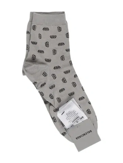 Pre-owned Balenciaga Printed Socks W/tags In Grey