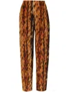 Balenciaga Straight Leg Trousers Elastic Waistband In 褐色