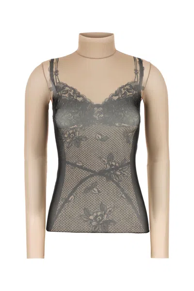 Balenciaga Trompe Oeil Lingerie Top Women In Gray
