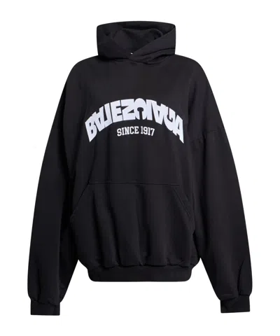 Balenciaga Printed Sweatshirts In Black