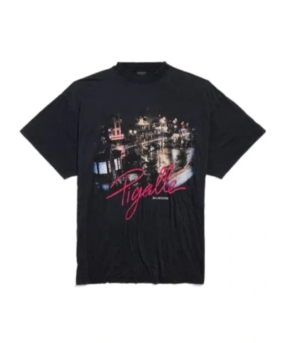 Balenciaga Printed T-shirt In Black