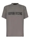 Balenciaga Human Being Distressed T-shirt In Gray