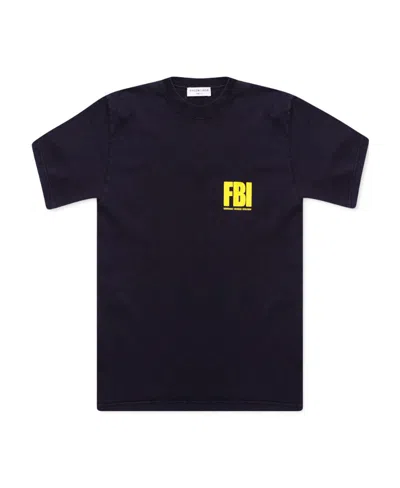 Balenciaga Printed T-shirt With Round Neck In Blue