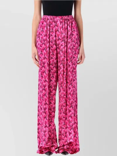 Balenciaga Printed Wide Leg Trousers