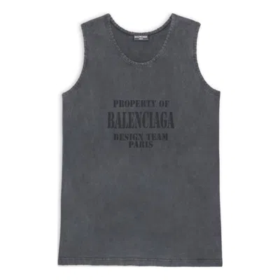 Balenciaga Property Loose Tank Top 'washed Black'