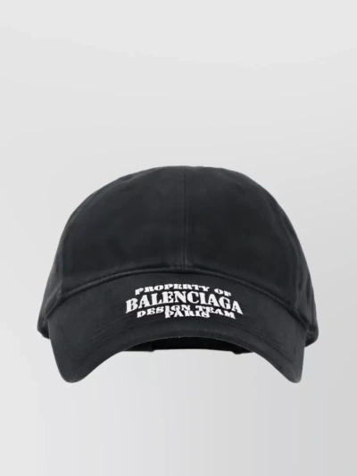 Balenciaga Property Of  Baseball Cap In Black