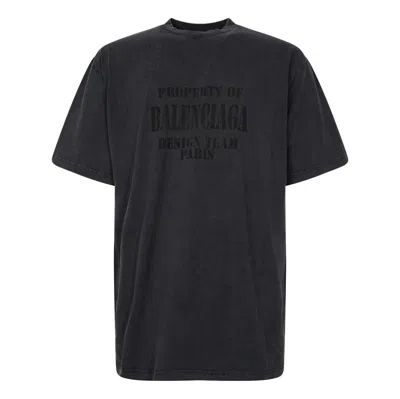 Balenciaga Property Vintage T-shirt Large Fit 'washed Black'