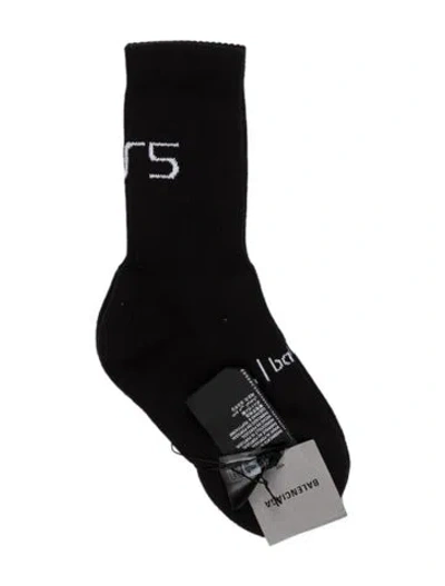 Pre-owned Balenciaga Ps5 Ribbed Socks W/ Tags In Black/white