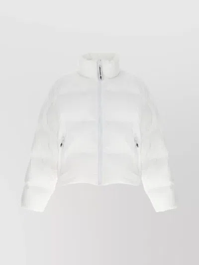 Balenciaga Cropped Puffer Jacket In White