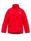 Balenciaga Nylon Puffer Jacket With Extractable Hood In Red
