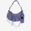 Balenciaga Light Purple Leather Le Cagole S Shoulder Bag In Purple