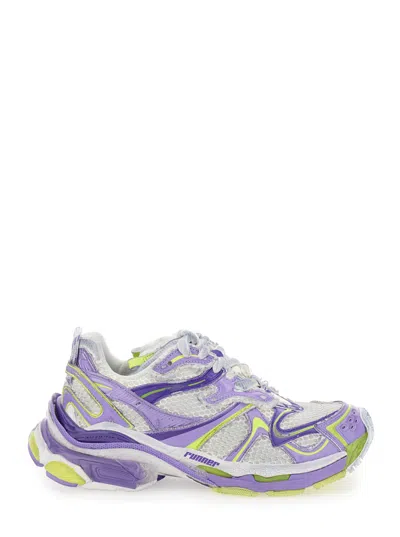 Balenciaga Runner 2 Lilac Yellow Polyurethane Sneakers In Purple