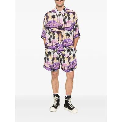 Balenciaga Purple Shirts Men In Multi